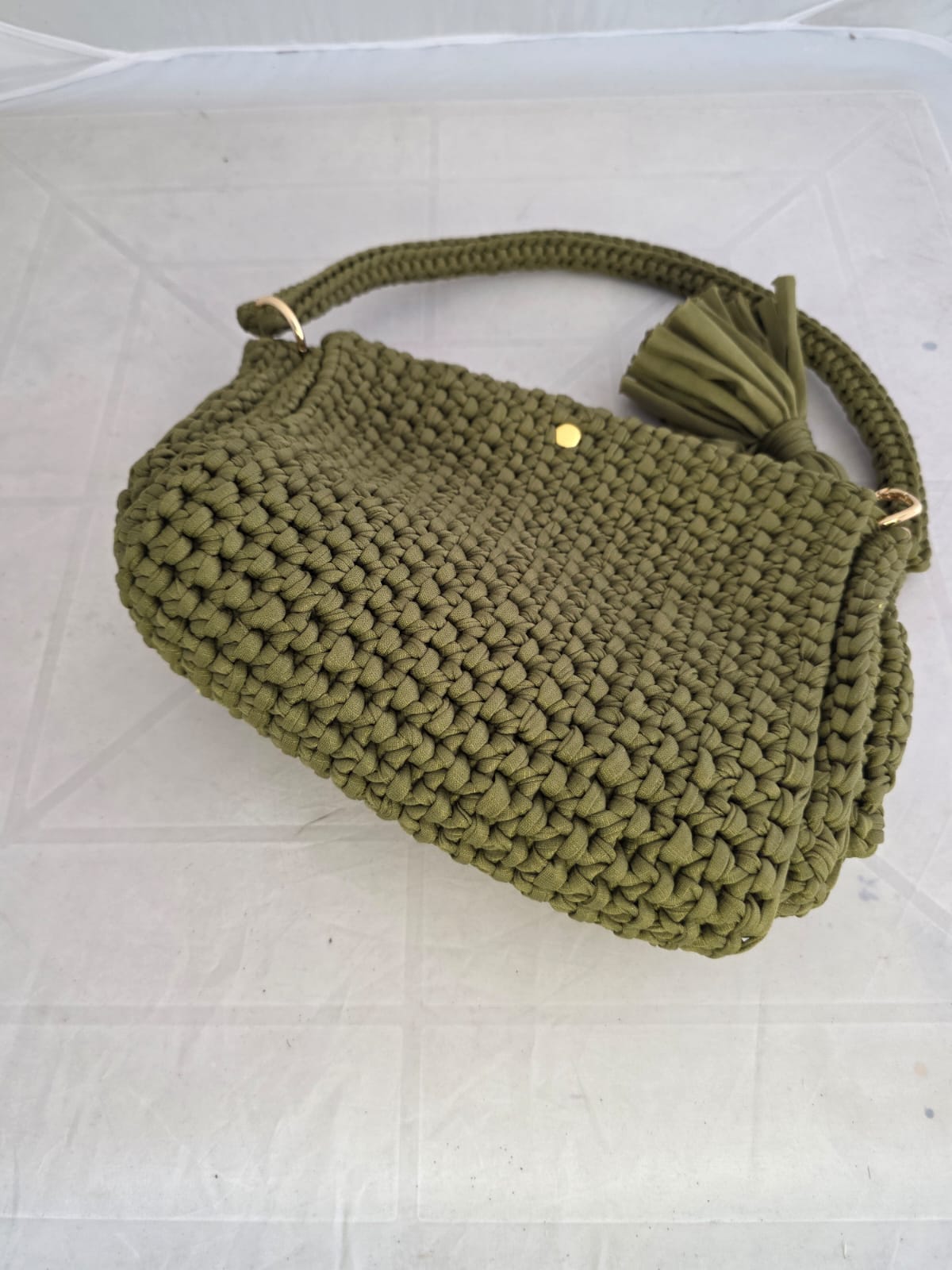Bolsa Verde Oliva com Tassel