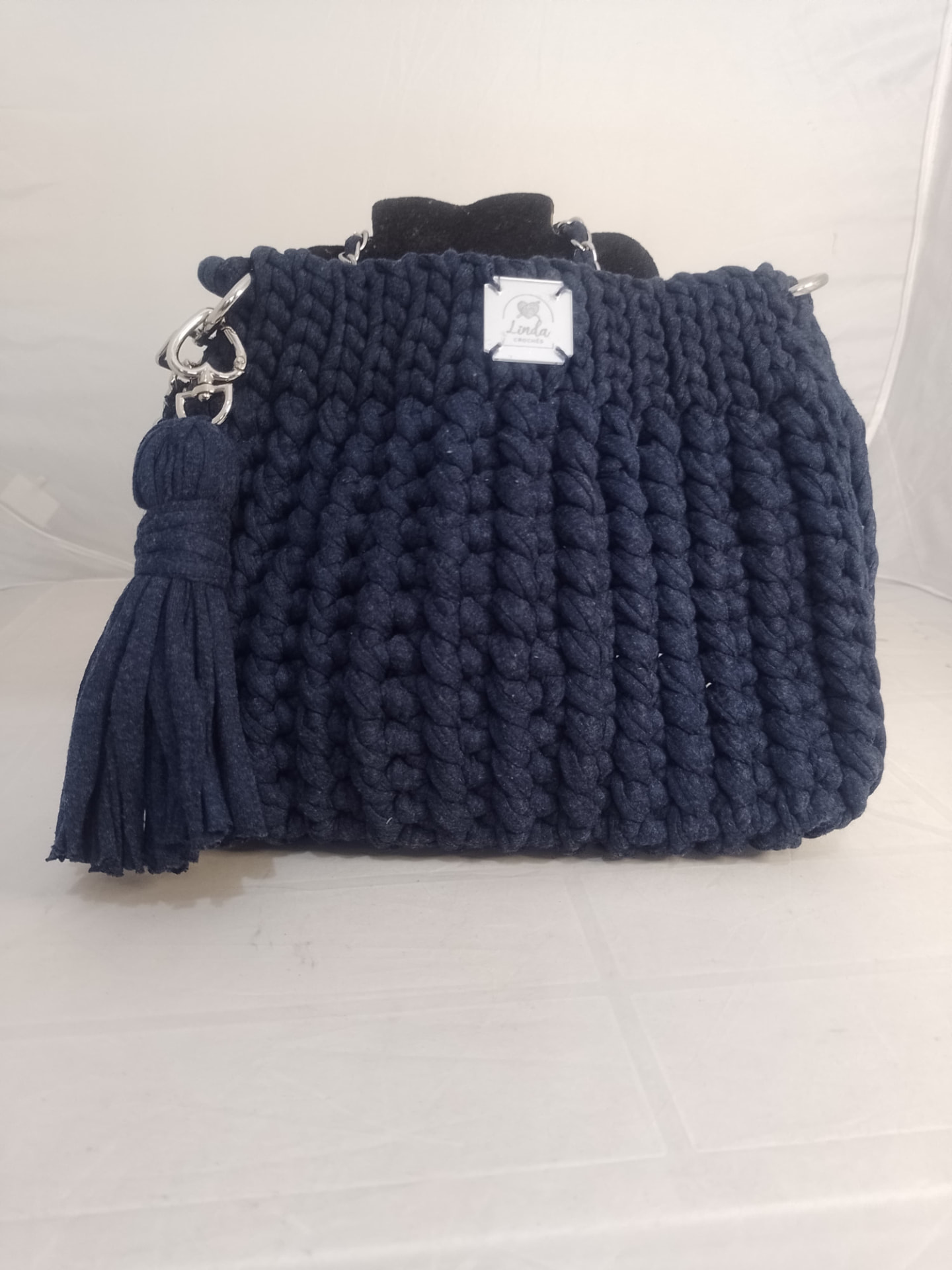 Bolsa Azul-Marinho com Corrente