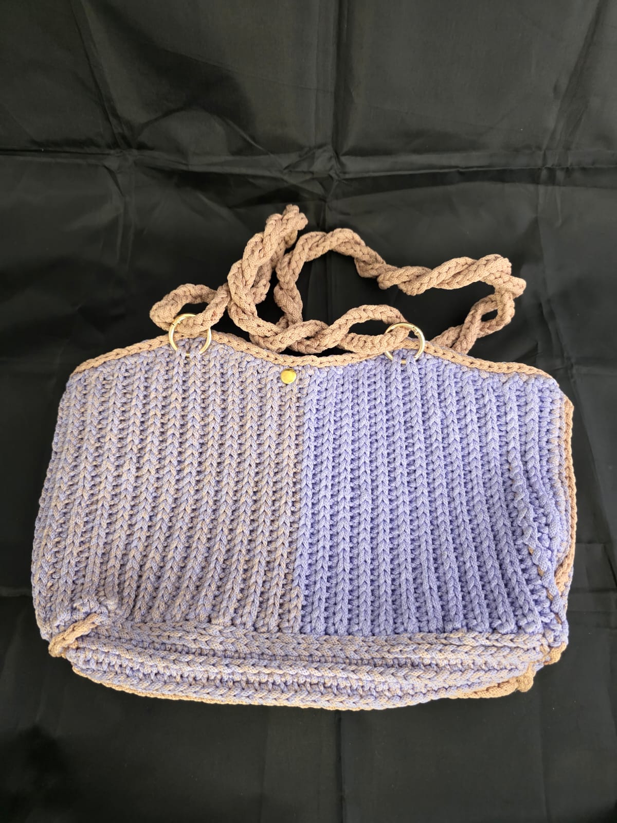 Bolsa Lavanda com Alças Trançadas